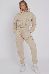Cargo Pockets Fleece Tracksuit