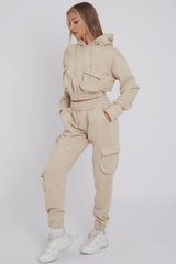 Cargo Pockets Fleece Tracksuit