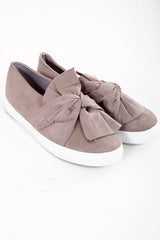 Faux Suede Twist Front Slip On Pumps Sneaker