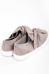Faux Suede Twist Front Slip On Pumps Sneaker