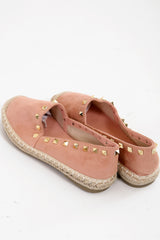 Faux Suede Studded Espadrilles