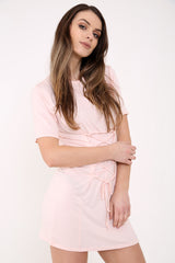 Spitze vorne T -Shirt -Kleid