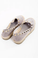 Faux Suede Studded Espadrilles