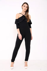Cold Shoulder Frill Jumpsuit