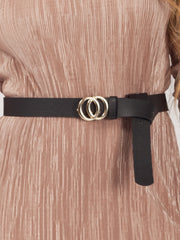 Pequeño cinturón de hebilla de doble círculo