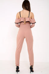 Cold Shoulder Frill Jumpsuit