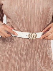 Pequeño cinturón de hebilla de doble círculo