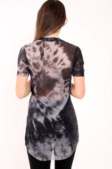 Friday Printed Mesh Tie Dye Oversized Top
