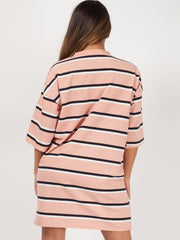 Striped Oversized Boyfriend Tunic T-Shirt