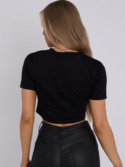 Eye Graphic Printed Crop Top