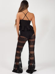 Pantalones acampanados de crochet