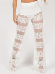 Pantalones acampanados de crochet