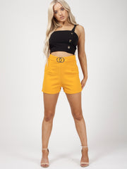 Double Circle Belted Shorts
