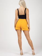 Double Circle Belted Shorts