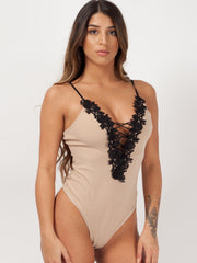 Crochet Trim Cami Bodysuit