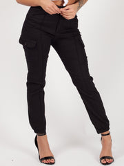 Cuffed Hem Cargo Trousers