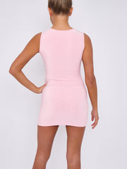 Slinky Cut Away Twist Front Bodycon Dress