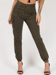 Cuffed Hem Cargo Trousers