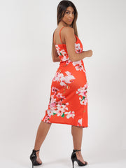 Floral Print Wrap Front Cami Dress