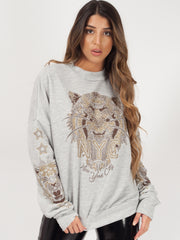 Tiger Printed Sweatshirt Jumper