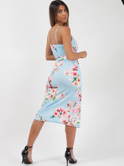Floral Print Wrap Front Cami Dress