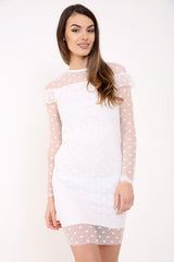 Polka Dot Mesh Rackkleid