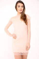 Polka Dot Mesh Rackkleid
