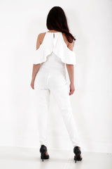 Frill Cold Shoulder Cami Jumpsuit