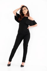 Frill Cold Shoulder Cami Jumpsuit