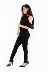 Frill Cold Shoulder Cami Jumpsuit