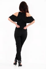 Frill Cold Shoulder Cami Jumpsuit