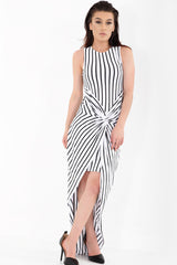 Twist Knot Striped Maxi Dress