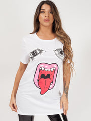 Monster Face Printed T-Shirt