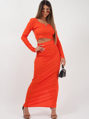 Bandage Crop Top & Skirt Co-ord