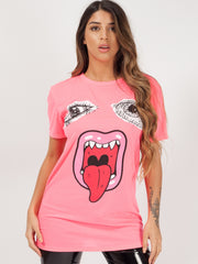 Monster Face Printed T-Shirt