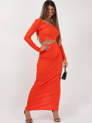 Bandage Crop Top & Skirt Co-ord