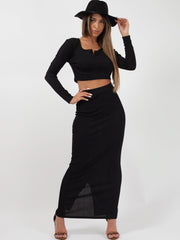 Bandage Crop Top & Skirt Co-ord