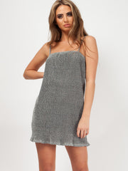 Sparkly Lurex geribbeld Cami -jurk