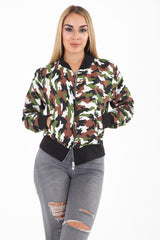 Lichtgewicht camouflage soft shell bomberjack