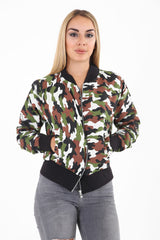 Lichtgewicht camouflage soft shell bomberjack