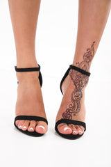 Suedette Strap High Heel Sandal