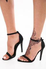 Suedette Strap High Heel Sandal