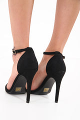Suedette Strap High Heel Sandal