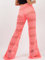 Pantalones acampanados de crochet