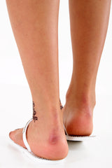 Diamante verfraaide jelly slippers