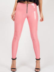 Leggings de vinilo frontal de Olivia Rosie y Emily Zip delantero