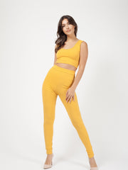 Ribbed Crop Top & Trouser Co-ord