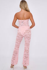 Lace Detail Bandeau Corset Jumpsuit