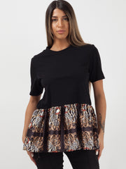 Barockdruck -Frill Saum Top