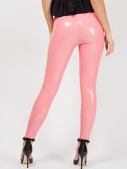 Leggings de vinilo frontal de Olivia Rosie y Emily Zip delantero